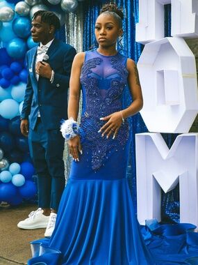 Royal blue prom dress